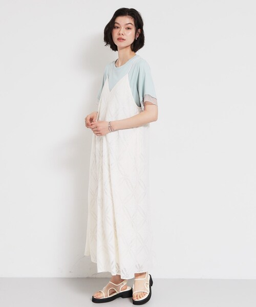 THE SHOP TK (ザ ショップ ティーケー )の「【M-XL/ひんやり】上品な透け感 袖口シアーTシャツ(Tシャツ/カットソー・レディース・ピンク/ブラック/オフホワイト/サックスブルー/ダークブラウン・13/12/14)」の19枚目の写真
