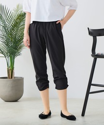 【C-FORT POINT/フォートポイント】さらっと涼しい 裾くしゅくしゅ リラサラ クロップドパンツ 接触冷感・UVカット