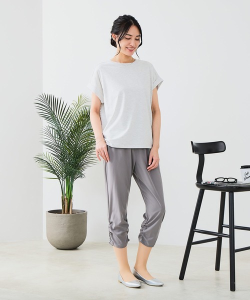 fort point（フォーポイント）の「【C-FORT POINT/フォートポイント】さらっと涼しい 裾くしゅくしゅ リラサラ クロップドパンツ 接触冷感・UVカット（その他パンツ・レディース・ベージュ/ブラック/グレー・MEDIUM/LARGE）」の15枚目の写真