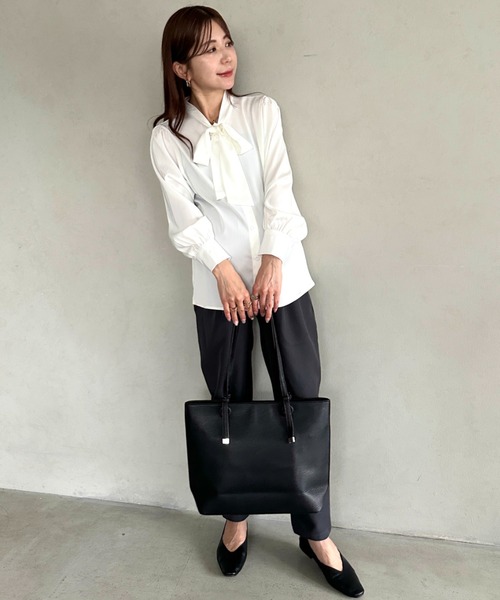 MYMOOD.(マイムード)の「【A4収納可】通勤にぴったり PUシンプルデザイントートバッグ(トートバッグ・レディース・アイボリー/ベージュ/ブラック・FREE)」の22枚目の写真