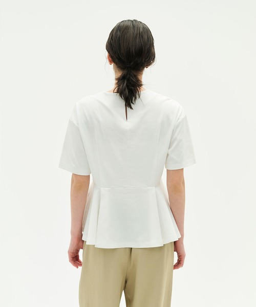 N.O.R.C(ノーク)の「【マルチファンクション】ペプラムトップス(Tシャツ/カットソー・レディース・オフホワイト/ブラック/チャコール・フリー)」の20枚目の写真