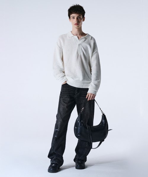 MAISON MINED(メゾンミネド)の「LEATHER SADDLEBAG BLACK(メッセンジャーバッグ・レディース・その他・FREE)」の3枚目の写真