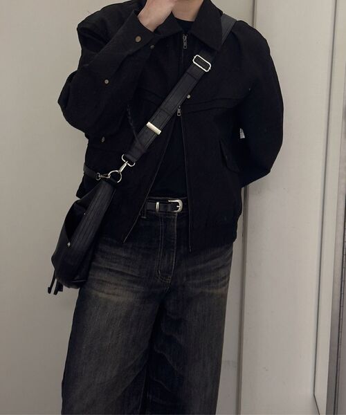 MAISON MINED(メゾンミネド)の「LEATHER SADDLEBAG BLACK(メッセンジャーバッグ・レディース・その他・FREE)」の20枚目の写真