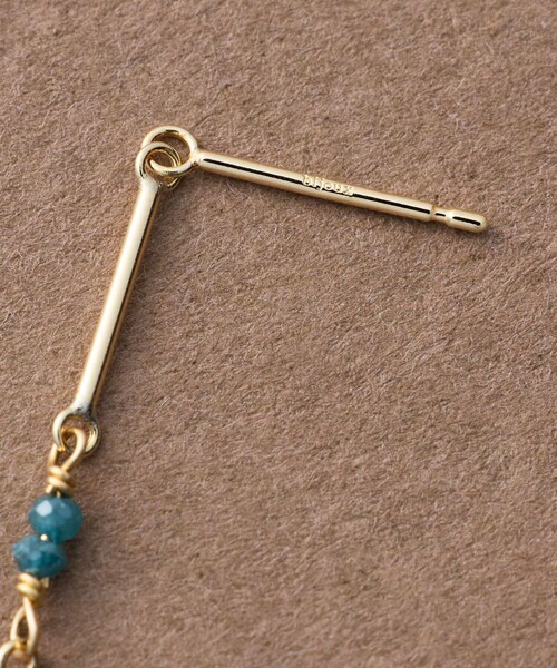 ete bijoux（エテビジュー）の「[スキニー] K18YG ダイヤモンド ステーション ピアス（ピアス（両耳用）・レディース・イエローゴールド・FREE）」の5枚目の写真
