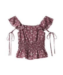 SNIDEL | Sustainableフルーツプリントシャーリングブラウス(シャツ/ブラウス)