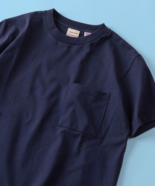 Goodwear(グッドウェア)の「【75】【Goodwear/グッドウェア】ヘビーウェイト USAコットン 吸水速乾 接触冷感 無地 ポケット クルーネック 半袖Tシャツ/レギュラーシルエット(Tシャツ/カットソー・メンズ・グレー/ブラック/カーキ/ホワイト/ネイビー・S/M/L/XL)」の5枚目の写真