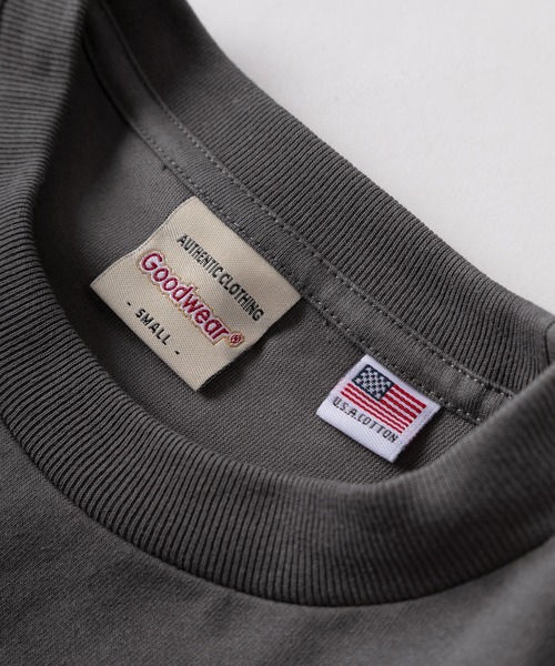 Goodwear(グッドウェア)の「【75】【Goodwear/グッドウェア】ヘビーウェイト USAコットン 吸水速乾 接触冷感 無地 ポケット クルーネック 半袖Tシャツ/レギュラーシルエット(Tシャツ/カットソー・メンズ・グレー/ブラック/カーキ/ホワイト/ネイビー・S/M/L/XL)」の9枚目の写真