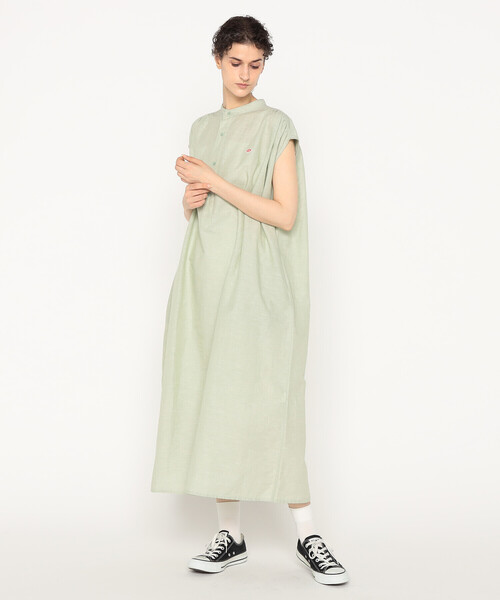 ダントンワンピース Women's Cotton Linen Slub Sleeveless Dress（ワンピース）｜DANTON