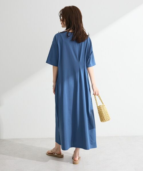 Green Parks(グリーンパークス)の「【適ON】半袖タックカットワンピース(ワンピース・レディース・ブルー系その他6/ブラック/モカ/グリーン・FREE)」の7枚目の写真