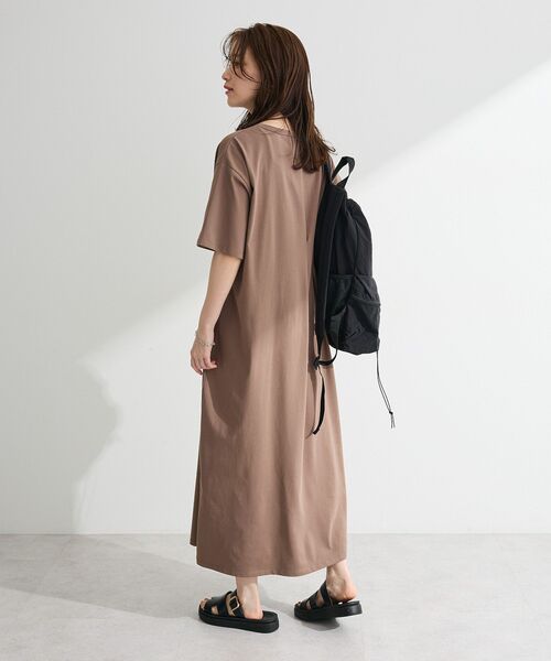 Green Parks(グリーンパークス)の「【適ON】半袖タックカットワンピース(ワンピース・レディース・ブルー系その他6/ブラック/モカ/グリーン・FREE)」の21枚目の写真