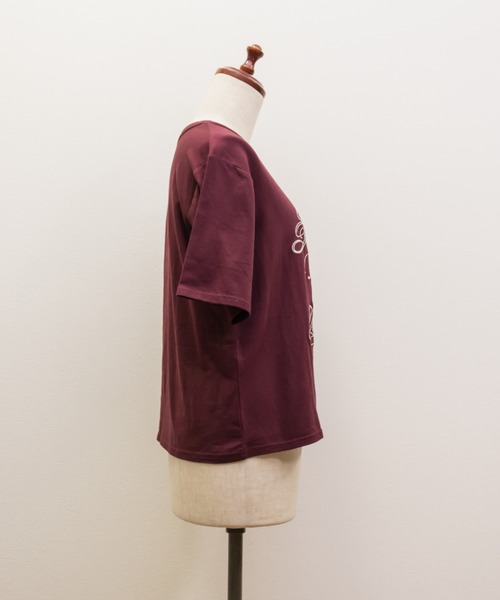 CLETTE(クレット)の「CLETTEオリジナルロゴ刺繍Tシャツ(Tシャツ/カットソー・レディース・ワイン/オフホワイト/ネイビー・4L/3L/LL)」の13枚目の写真