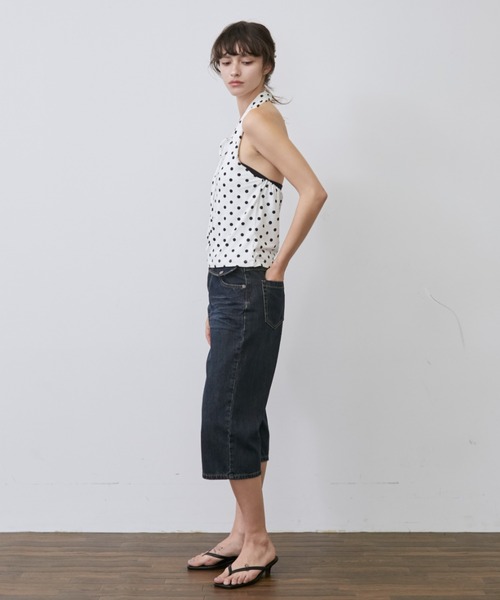 Rohwel(ローウェル)の「Dot Halter Neck Tops / ドットホルターネックトップス(タンクトップ・レディース・ホワイト/ブラック・FREE)」の14枚目の写真