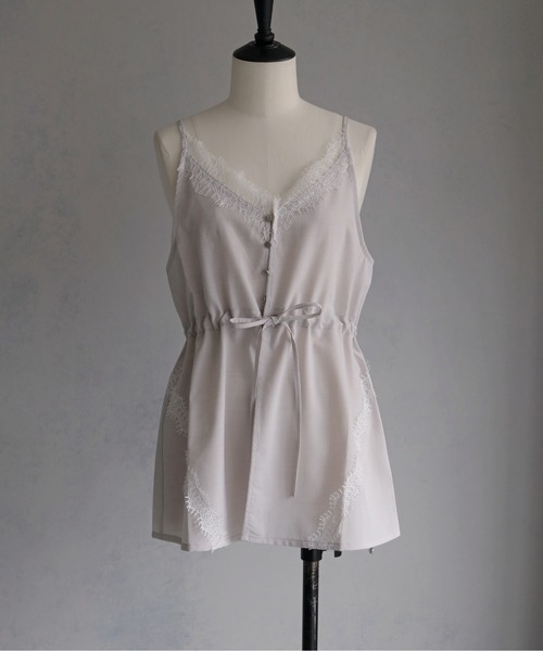 &g'aime（アンジェム）の「【&ｇ'aime 】レースチュニックビスチェ　Lace Tunic Bustier（ベスト・レディース・チャコールグレー/アイボリー/ブラック・FREE）」の19枚目の写真