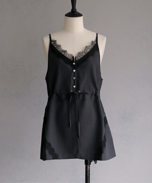 &g'aime（アンジェム）の「【&ｇ'aime 】レースチュニックビスチェ　Lace Tunic Bustier（ベスト・レディース・チャコールグレー/アイボリー/ブラック・FREE）」の20枚目の写真
