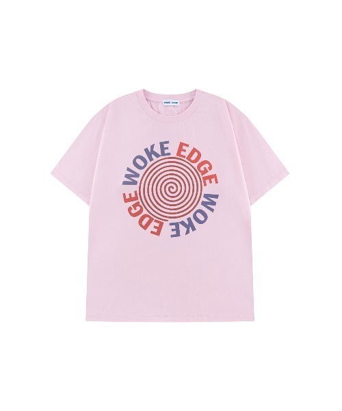 WOKE EDGE(ウォークエッジ)の「Tシャツ|Circle Logo Tee|WOKE EDGE(Tシャツ/カットソー・メンズ・ホワイト/ピンク・SMALL/MEDIUM/X-LARGE/LARGE)」の2枚目の写真