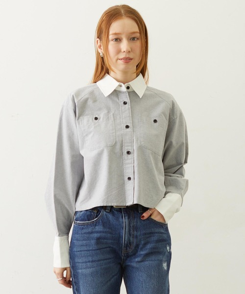 Рубашка с контрастным воротником и манжетами (Accent collar & cuffs shirt)