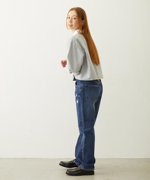 MILKFED.(ミルクフェド)の「ACCENT COLLAR and CUFFS SHIRT(シャツ/ブラウス・レディース・グレー/ライトパープル/ブルー・S/M)」の9枚目の写真