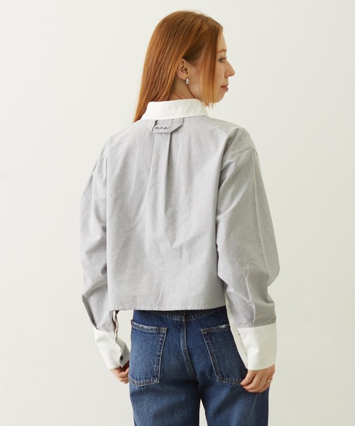 MILKFED.(ミルクフェド)の「ACCENT COLLAR and CUFFS SHIRT(シャツ/ブラウス・レディース・グレー/ライトパープル/ブルー・S/M)」の5枚目の写真