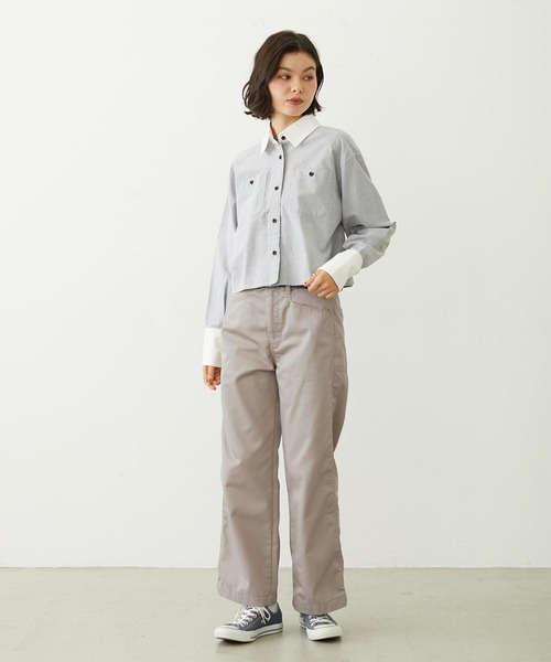 MILKFED.(ミルクフェド)の「ACCENT COLLAR and CUFFS SHIRT(シャツ/ブラウス・レディース・グレー/ライトパープル/ブルー・S/M)」の17枚目の写真