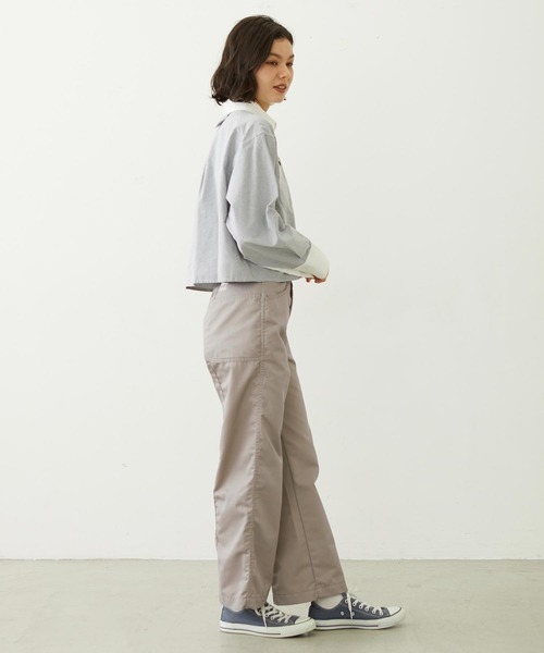 MILKFED.(ミルクフェド)の「ACCENT COLLAR and CUFFS SHIRT(シャツ/ブラウス・レディース・グレー/ライトパープル/ブルー・S/M)」の19枚目の写真