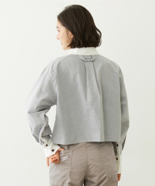 MILKFED.(ミルクフェド)の「ACCENT COLLAR and CUFFS SHIRT(シャツ/ブラウス・レディース・グレー/ライトパープル/ブルー・S/M)」の15枚目の写真