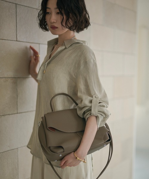 LAULEN（ローレン）の「linen design shirt /リネンデザインシャツ（シャツ/ブラウス・レディース・ベージュ/ブルー・FREE）」の10枚目の写真