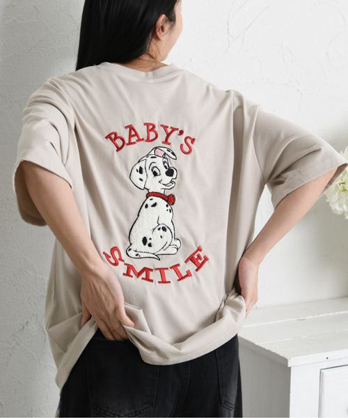 Disney(ディズニー)の「【neos】DISNEY ディズニー ミッキー&101匹わんちゃん もこもこサガラ刺繍 バックプリントTシャツ ビッグシルエット ルーズ 半袖 ユニセックス(Tシャツ/カットソー・レディース・ブラック/ベージュ/ホワイト/ブルー・X-LARGE/LARGE/MEDIUM)」の22枚目の写真