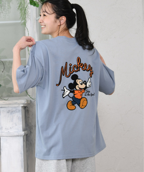 Disney(ディズニー)の「【neos】DISNEY ディズニー ミッキー&101匹わんちゃん もこもこサガラ刺繍 バックプリントTシャツ ビッグシルエット ルーズ 半袖 ユニセックス(Tシャツ/カットソー・レディース・ブラック/ベージュ/ホワイト/ブルー・X-LARGE/LARGE/MEDIUM)」の14枚目の写真