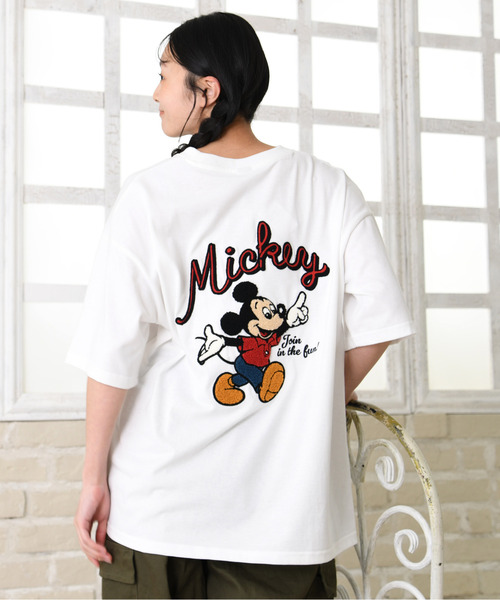 Disney(ディズニー)の「【neos】DISNEY ディズニー ミッキー&101匹わんちゃん もこもこサガラ刺繍 バックプリントTシャツ ビッグシルエット ルーズ 半袖 ユニセックス(Tシャツ/カットソー・レディース・ブラック/ベージュ/ホワイト/ブルー・X-LARGE/LARGE/MEDIUM)」の8枚目の写真