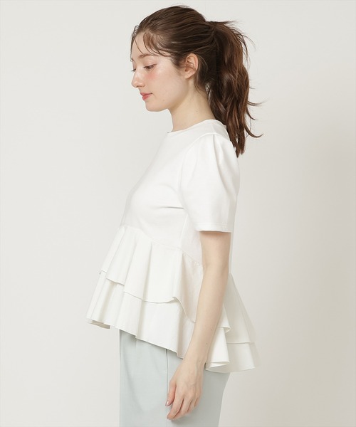 SWINGLE（スウィングル）の「【5/8(Fri)発売】異素材ペプラムトップス（Tシャツ/カットソー・レディース・イエロー/ブルー/オフホワイト/ブラック系その他7・FREE）」の22枚目の写真