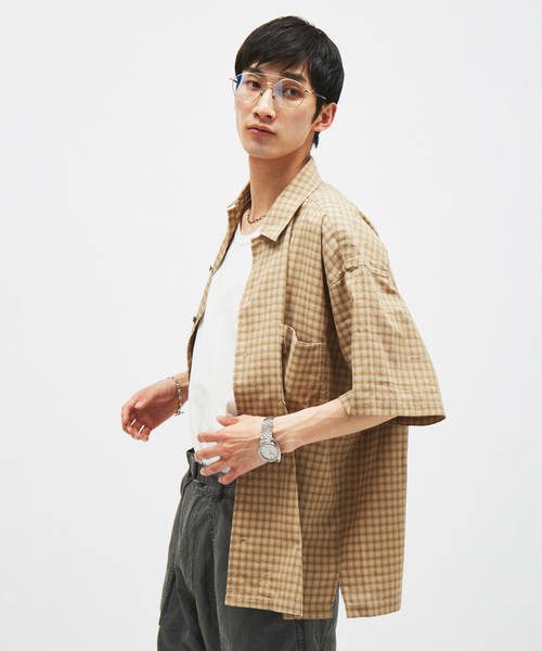 JOURNAL STANDARD(ジャーナルスタンダード)の「STILL AUTHENTIC / スティル オーセンティック チェック シャツ(シャツ/ブラウス・メンズ・グレー/ホワイト系その他/ブラウン/ベージュ・MEDIUM/LARGE)」の9枚目の写真