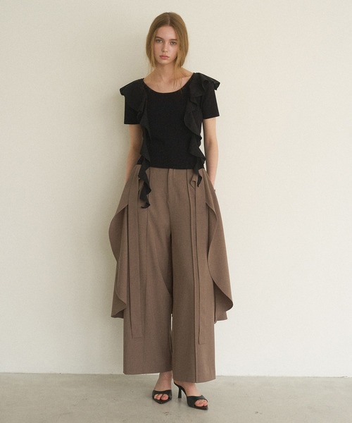 MIELI INVARIANT(ミエリインヴァリアント)の「Cape Ribbon Pintuck Pants(その他パンツ・レディース・ホワイト/モカ/ブラック・SMALL/MEDIUM)」の15枚目の写真