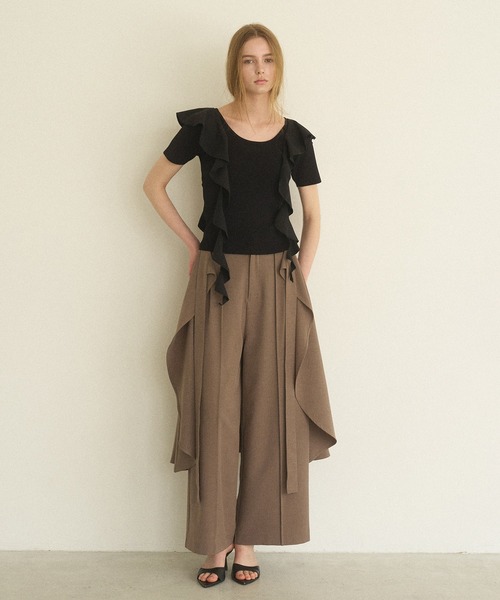 MIELI INVARIANT(ミエリインヴァリアント)の「Cape Ribbon Pintuck Pants(その他パンツ・レディース・ホワイト/モカ/ブラック・SMALL/MEDIUM)」の17枚目の写真