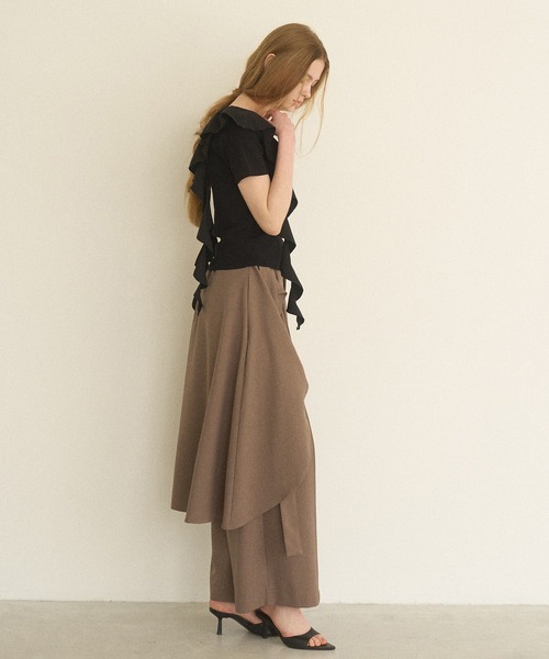 MIELI INVARIANT(ミエリインヴァリアント)の「Cape Ribbon Pintuck Pants(その他パンツ・レディース・ホワイト/モカ/ブラック・SMALL/MEDIUM)」の18枚目の写真