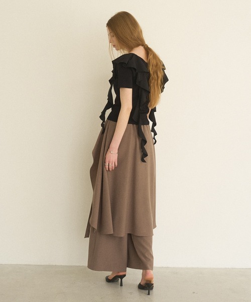 MIELI INVARIANT(ミエリインヴァリアント)の「Cape Ribbon Pintuck Pants(その他パンツ・レディース・ホワイト/モカ/ブラック・SMALL/MEDIUM)」の19枚目の写真