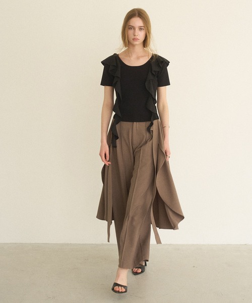 MIELI INVARIANT(ミエリインヴァリアント)の「Cape Ribbon Pintuck Pants(その他パンツ・レディース・ホワイト/モカ/ブラック・SMALL/MEDIUM)」の20枚目の写真