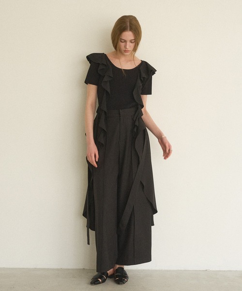 MIELI INVARIANT(ミエリインヴァリアント)の「Cape Ribbon Pintuck Pants(その他パンツ・レディース・ホワイト/モカ/ブラック・SMALL/MEDIUM)」の8枚目の写真