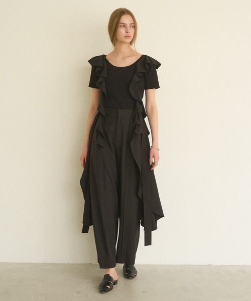 MIELI INVARIANT(ミエリインヴァリアント)の「Cape Ribbon Pintuck Pants(その他パンツ・レディース・ホワイト/モカ/ブラック・SMALL/MEDIUM)」の10枚目の写真