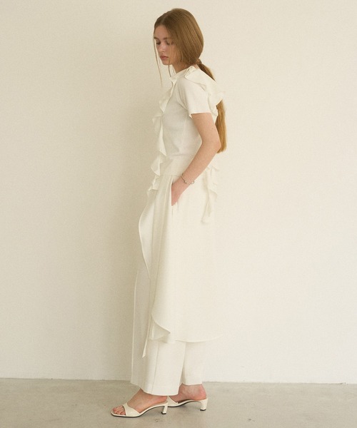 MIELI INVARIANT(ミエリインヴァリアント)の「Cape Ribbon Pintuck Pants(その他パンツ・レディース・ホワイト/モカ/ブラック・SMALL/MEDIUM)」の6枚目の写真