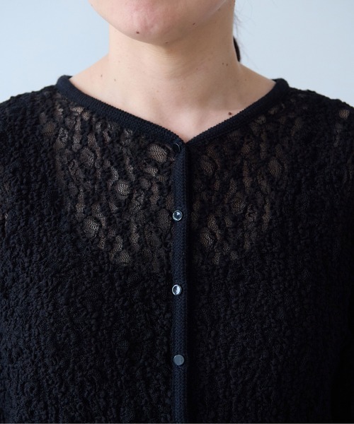 yuni（ユニ　）の「flower shirring lace cardigan（カーディガン/ボレロ・レディース・ブラック/イエロー/ホワイト・FREE）」の16枚目の写真