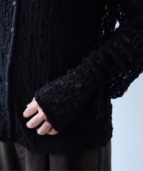 yuni（ユニ　）の「flower shirring lace cardigan（カーディガン/ボレロ・レディース・ブラック/イエロー/ホワイト・FREE）」の19枚目の写真