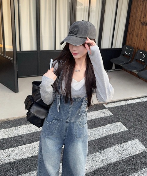 FAVORITO（ファヴォリート）の「デニムサロペット（サロペット/オーバーオール・レディース・ブルー・M/S/XL/L）」の6枚目の写真