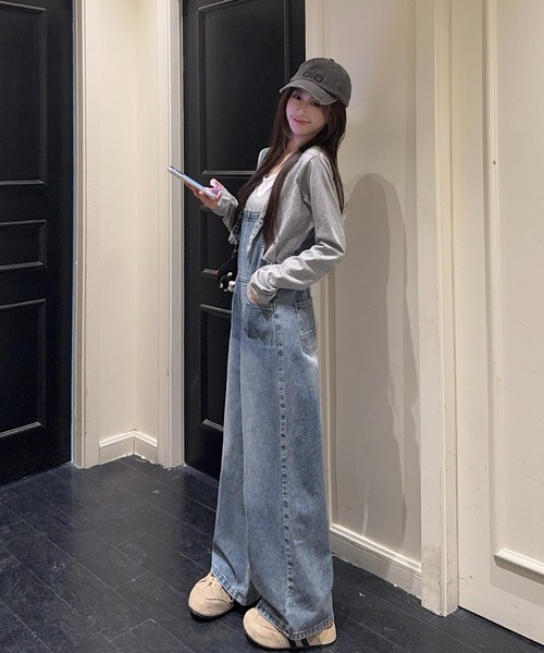 FAVORITO（ファヴォリート）の「デニムサロペット（サロペット/オーバーオール・レディース・ブルー・M/S/XL/L）」の13枚目の写真