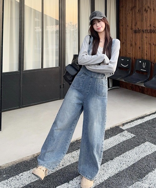 FAVORITO（ファヴォリート）の「デニムサロペット（サロペット/オーバーオール・レディース・ブルー・M/S/XL/L）」の16枚目の写真