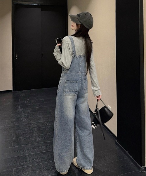 FAVORITO（ファヴォリート）の「デニムサロペット（サロペット/オーバーオール・レディース・ブルー・M/S/XL/L）」の10枚目の写真