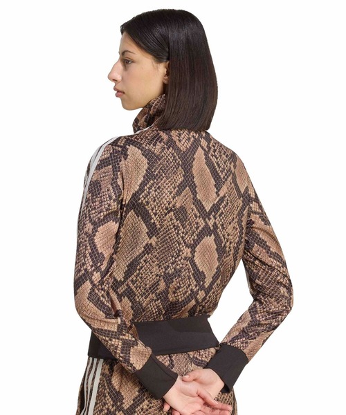 adidas(アディダス)の「adidas SNAKE PRINT SATIN FIREBIRD TRACK TOP / アディダス スネーク プリント サテン ファイヤーバード トラックトップ(ジャージ・レディース・ベージュ・L/M/S)」の5枚目の写真