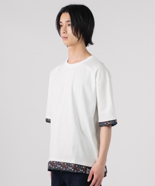 rehacer(レアセル)の「rehacer : Botanical Layered Wide CS / ボタニカルレイヤード ワイドカットソー(Tシャツ/カットソー・メンズ・ブラック/ホワイト・LARGE/X-LARGE/SMALL/MEDIUM)」の10枚目の写真