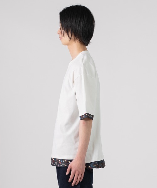 rehacer(レアセル)の「rehacer : Botanical Layered Wide CS / ボタニカルレイヤード ワイドカットソー(Tシャツ/カットソー・メンズ・ブラック/ホワイト・LARGE/X-LARGE/SMALL/MEDIUM)」の11枚目の写真