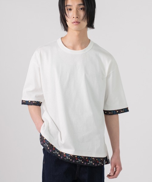 rehacer(レアセル)の「rehacer : Botanical Layered Wide CS / ボタニカルレイヤード ワイドカットソー(Tシャツ/カットソー・メンズ・ブラック/ホワイト・LARGE/X-LARGE/SMALL/MEDIUM)」の13枚目の写真