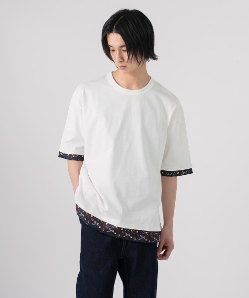 rehacer(レアセル)の「rehacer : Botanical Layered Wide CS / ボタニカルレイヤード ワイドカットソー(Tシャツ/カットソー・メンズ・ブラック/ホワイト・LARGE/X-LARGE/SMALL/MEDIUM)」の14枚目の写真